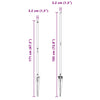 Gjerdepunkter Manual 13 pcs sølv Ø32mm 140 cm Galvanisert stål