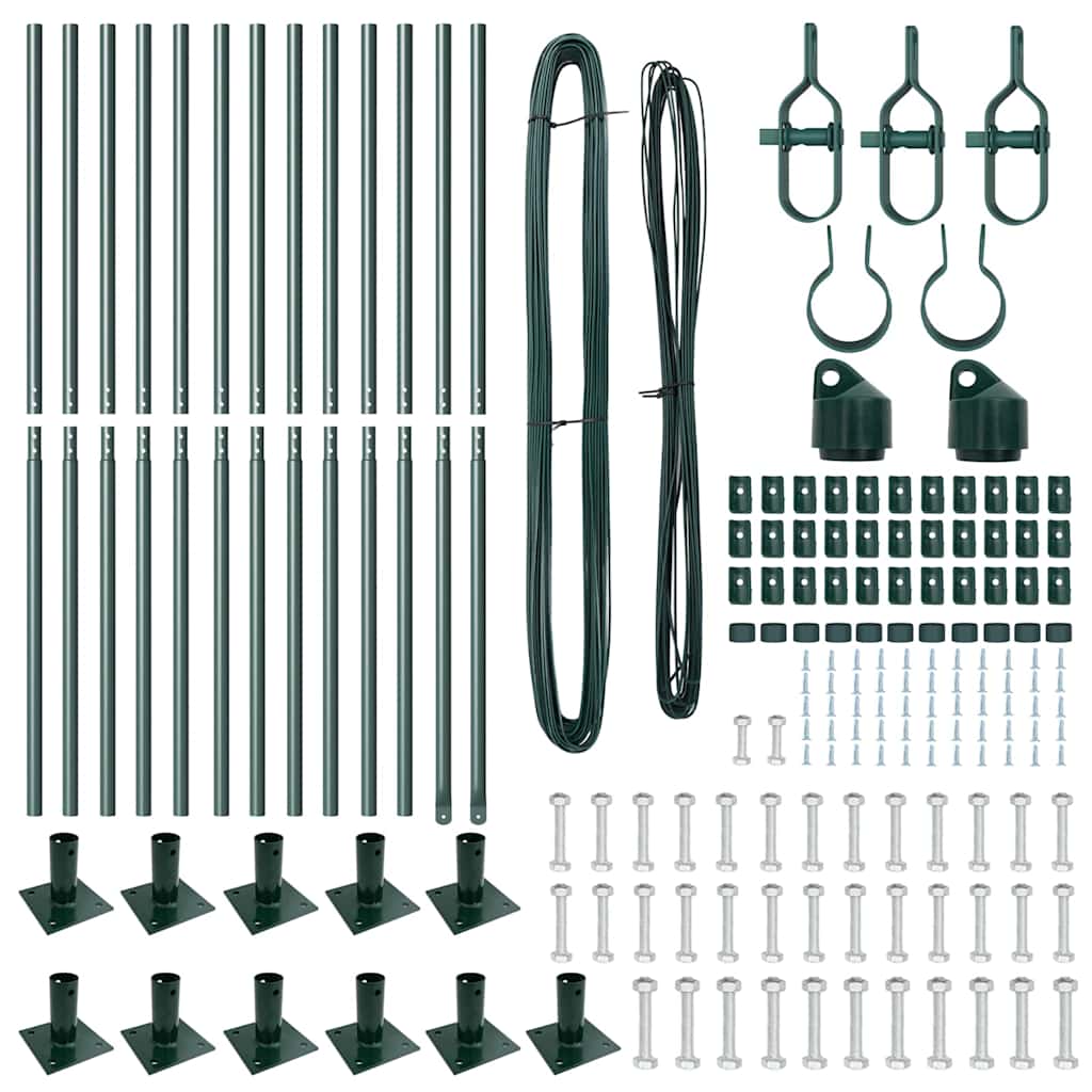 Gjerdepunkter Manual 13 pcs grønn Ø32mm 160 cm Galvanisert stål
