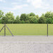 Fence Post med betongfot 13 stk. Grå Pulverlakkert stål
