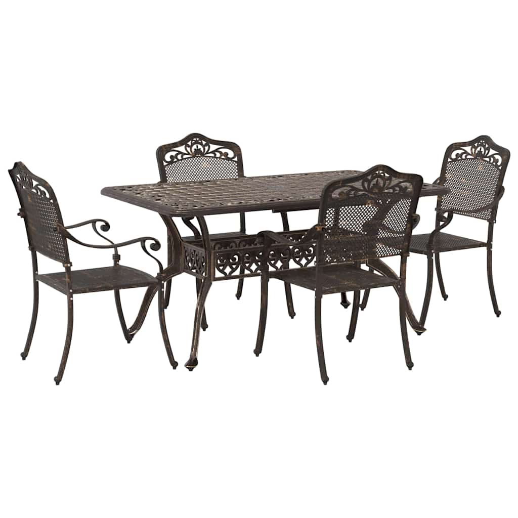 Hage Spisegruppe 5 pcs Bronse Aluminium