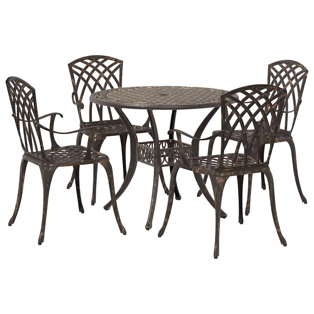 Hage Spisegruppe 5 pcs Bronse Aluminium