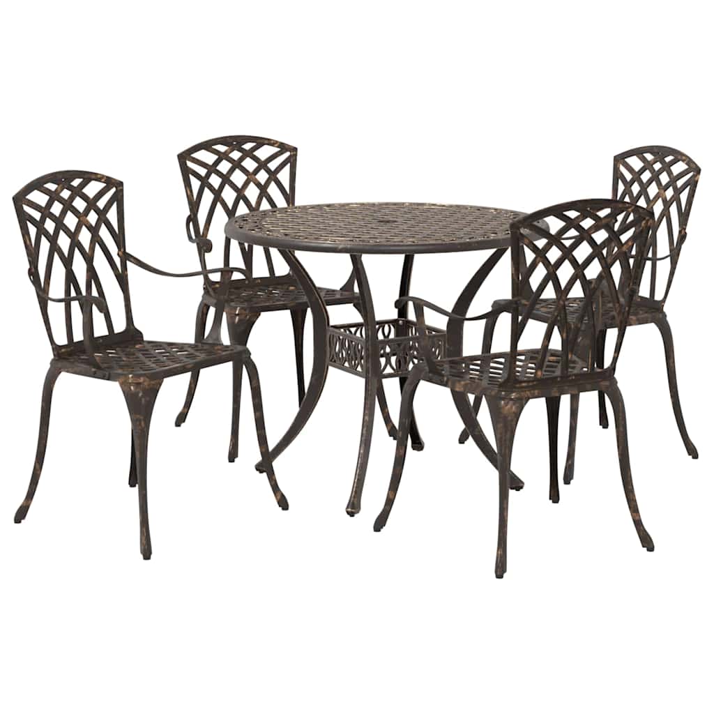 Hage Spisegruppe 5 pcs Bronse Aluminium