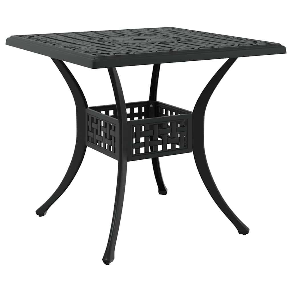 Hagebordsett 3 pcs Svart Støpt aluminium