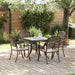 Hagebordsett 5 pcs Bronse Støpt aluminium