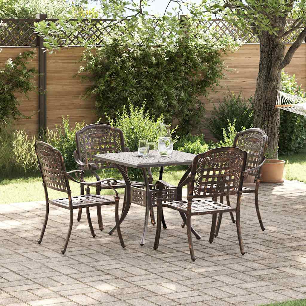 Hagebordsett 5 pcs Bronse Støpt aluminium