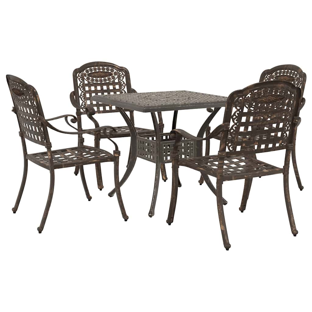 Hagebordsett 5 pcs Bronse Støpt aluminium