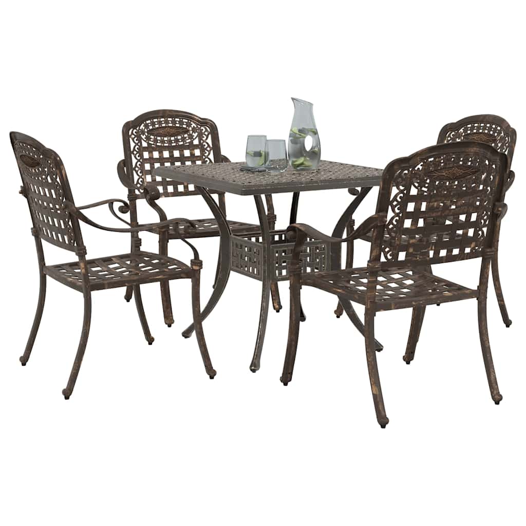 Hagebordsett 5 pcs Bronse Støpt aluminium