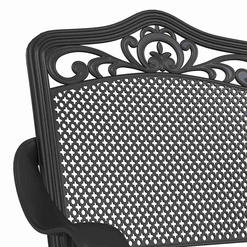 Hagebordsett 3 pcs Svart Støpt aluminium