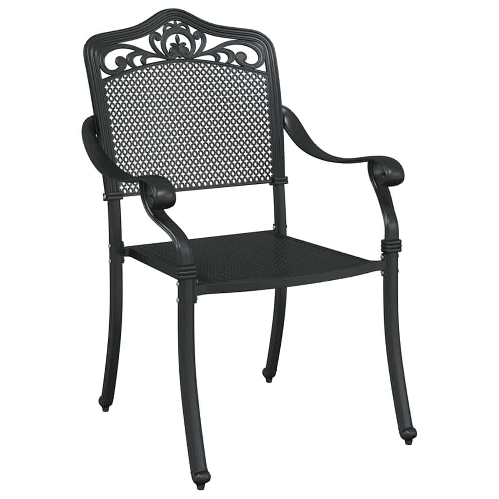 Hagebordsett 3 pcs Svart Støpt aluminium