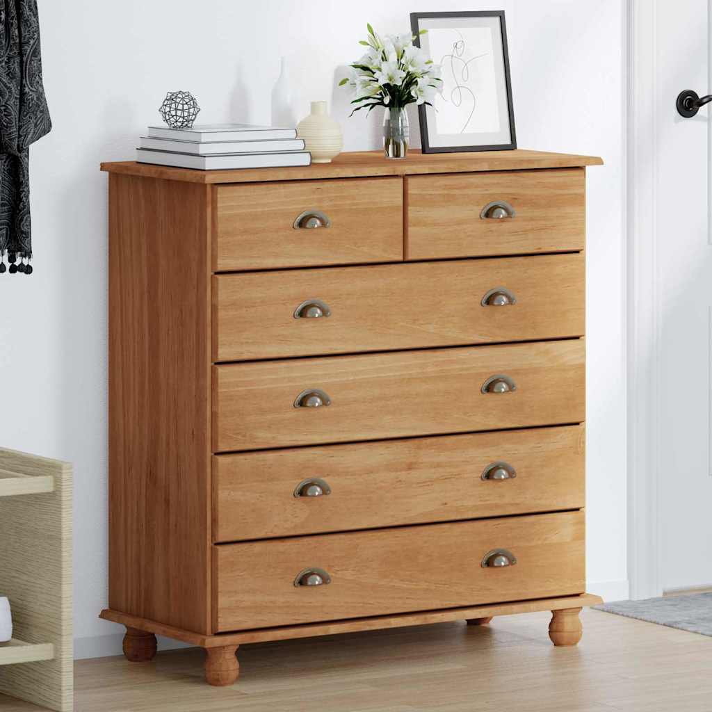 Skap med skuffer ASKIM Brun 91 x 40 x 95,5 cm Massiv furu