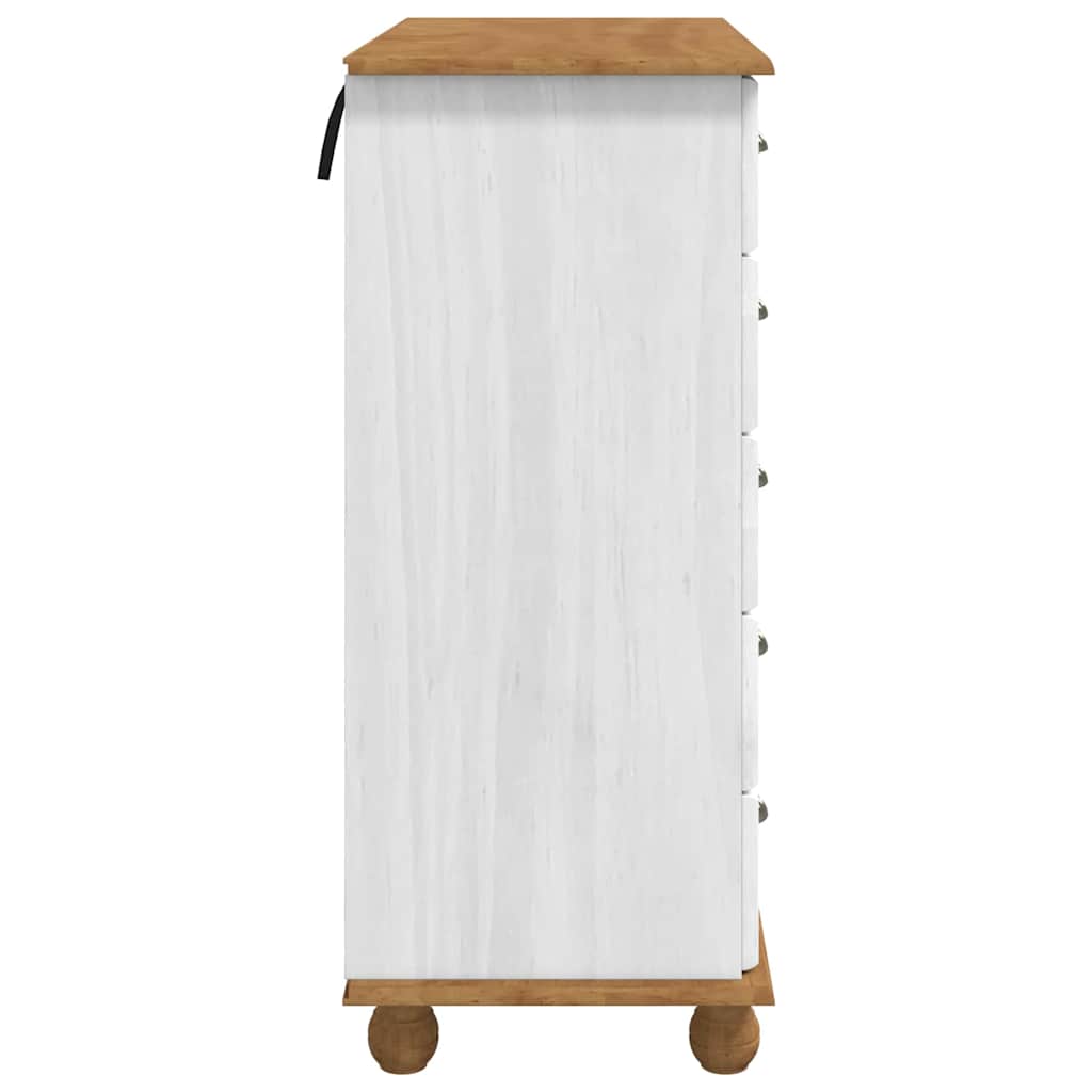 Skap med skuffer ASKIM Hvit 91 x 40 x 95,5 cm Massiv furu