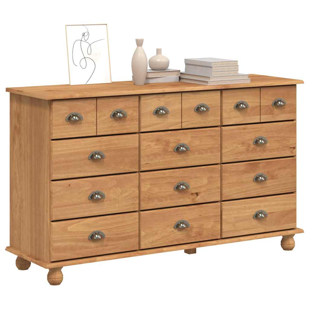 Skap med skuffer ASKIM Brun 79 x 40 x 133,5 cm Massiv furu