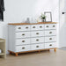 Skap med skuffer ASKIM Hvit 79 x 40 x 133,5 cm Massiv furu