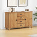 Serviesskap med skuff ASKIM 133,5 x 40 x 79 cm Heltre furu
