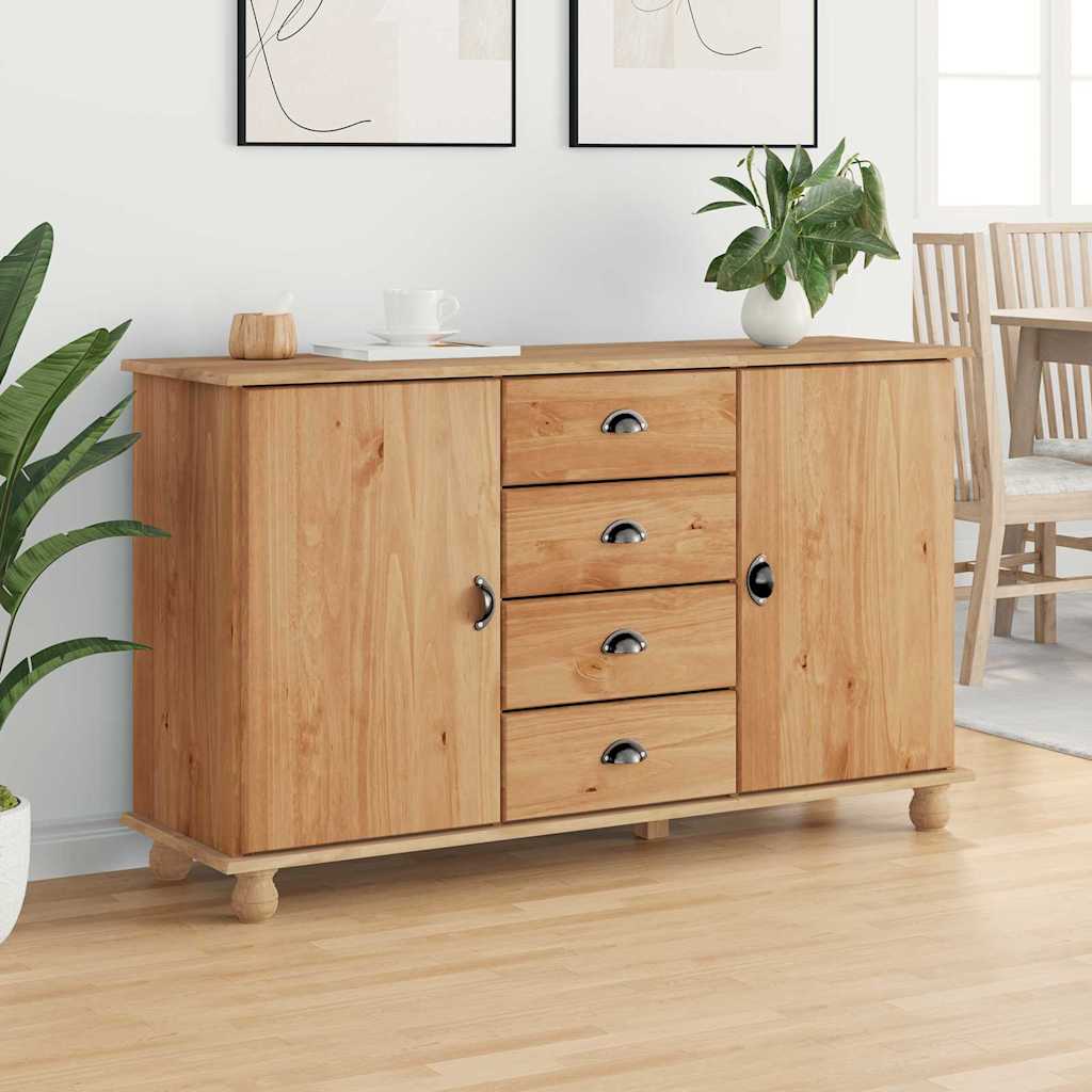 Serviesskap med skuff ASKIM 133,5 x 40 x 79 cm Heltre furu