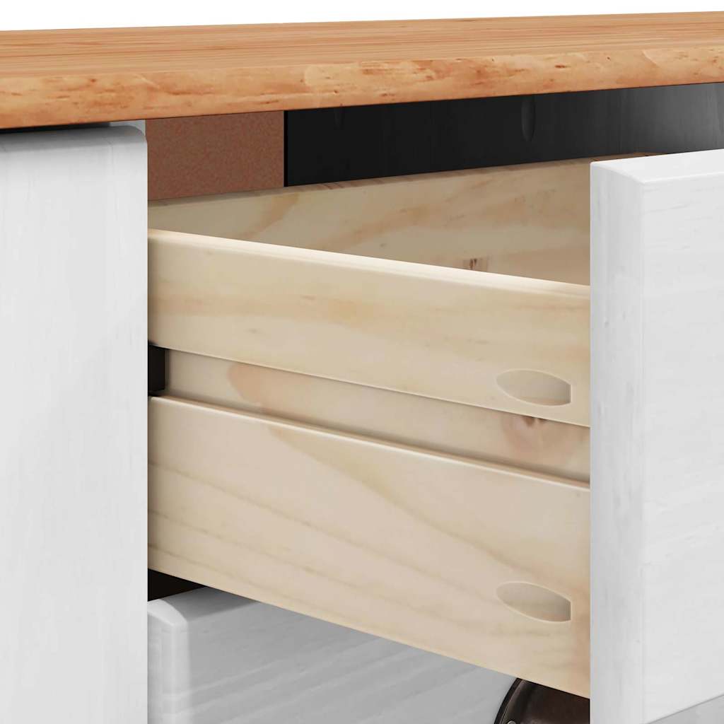 Serviesskap med skuff ASKIM 133,5 x 40 x 79 cm Heltre furu