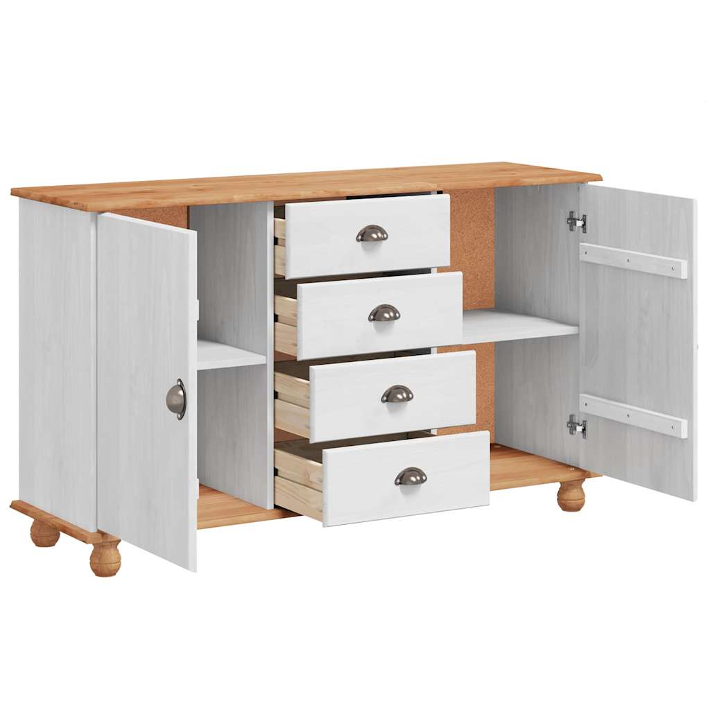Serviesskap med skuff ASKIM 133,5 x 40 x 79 cm Heltre furu