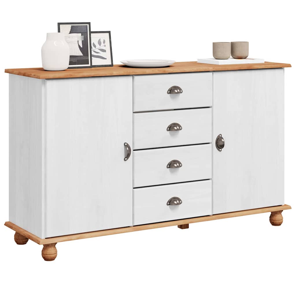 Serviesskap med skuff ASKIM 133,5 x 40 x 79 cm Heltre furu
