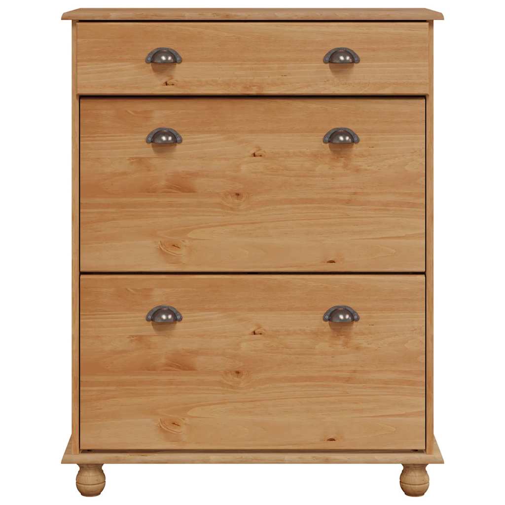 Sko Skap med skuff ASKIM Brun 85 x 35 x 108 cm Massiv furu
