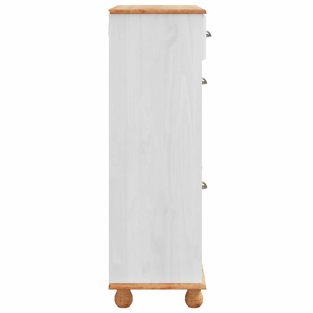 Sko Skap med skuff ASKIM Hvit 85 x 35 x 108 cm Massiv furu