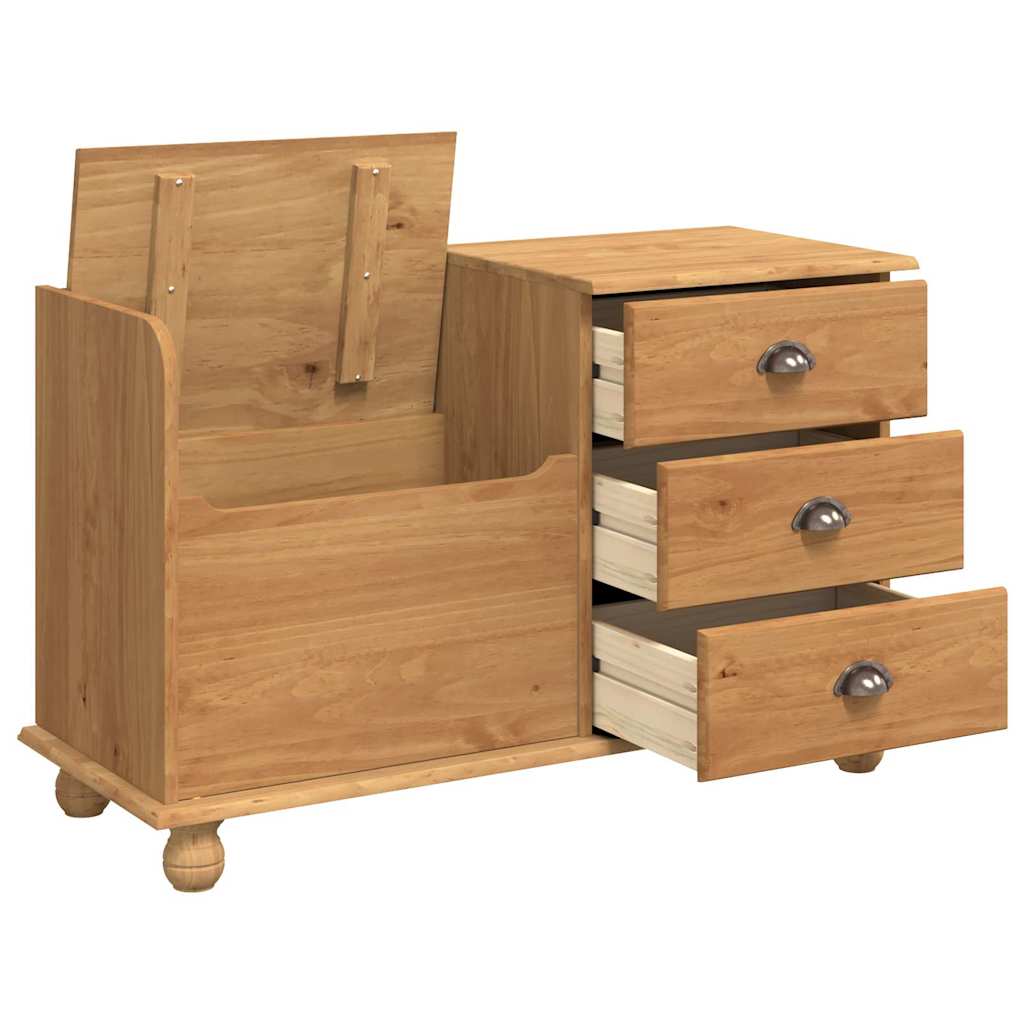Oppbevaringsbenk ASKIM Brun 100 x 39 x 62 cm Massiv furu