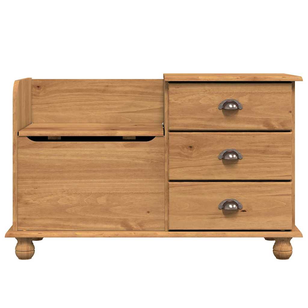 Oppbevaringsbenk ASKIM Brun 100 x 39 x 62 cm Massiv furu