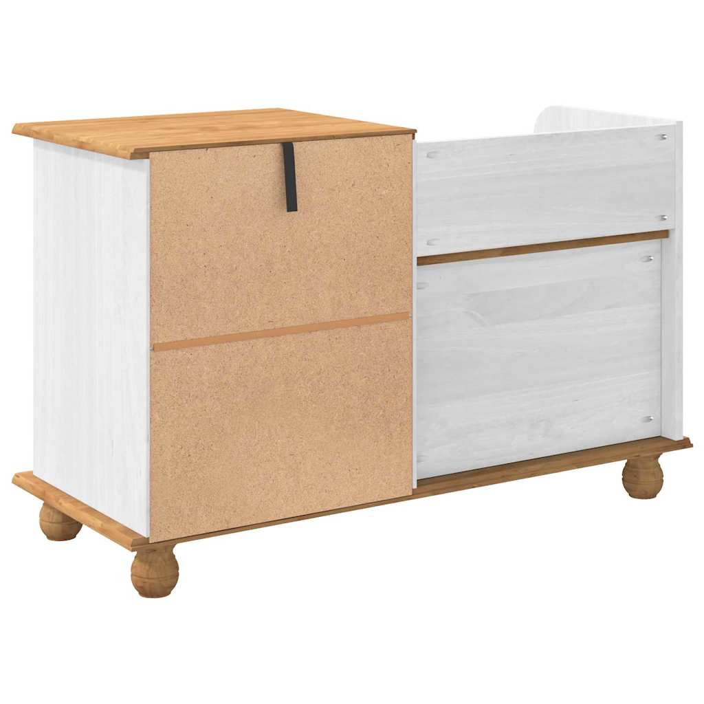 Oppbevaringsbenk ASKIM Hvit 100 x 39 x 62 cm Massiv furu
