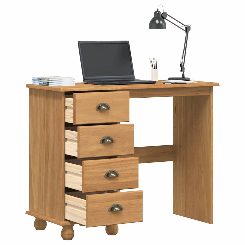 Skrivebord med skuff ASKIM Brun 95 x 40 x 75 cm Massiv furu