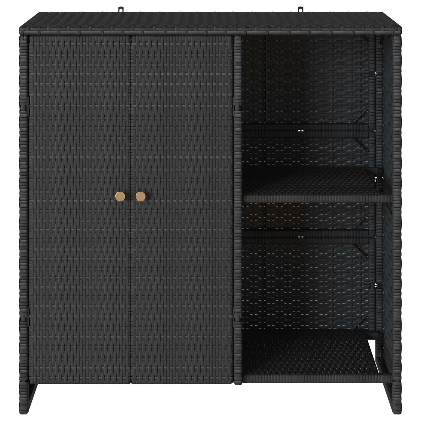 Oppbevaringsskap med hylle Svart 100 x 36 x 102 cm Rotting