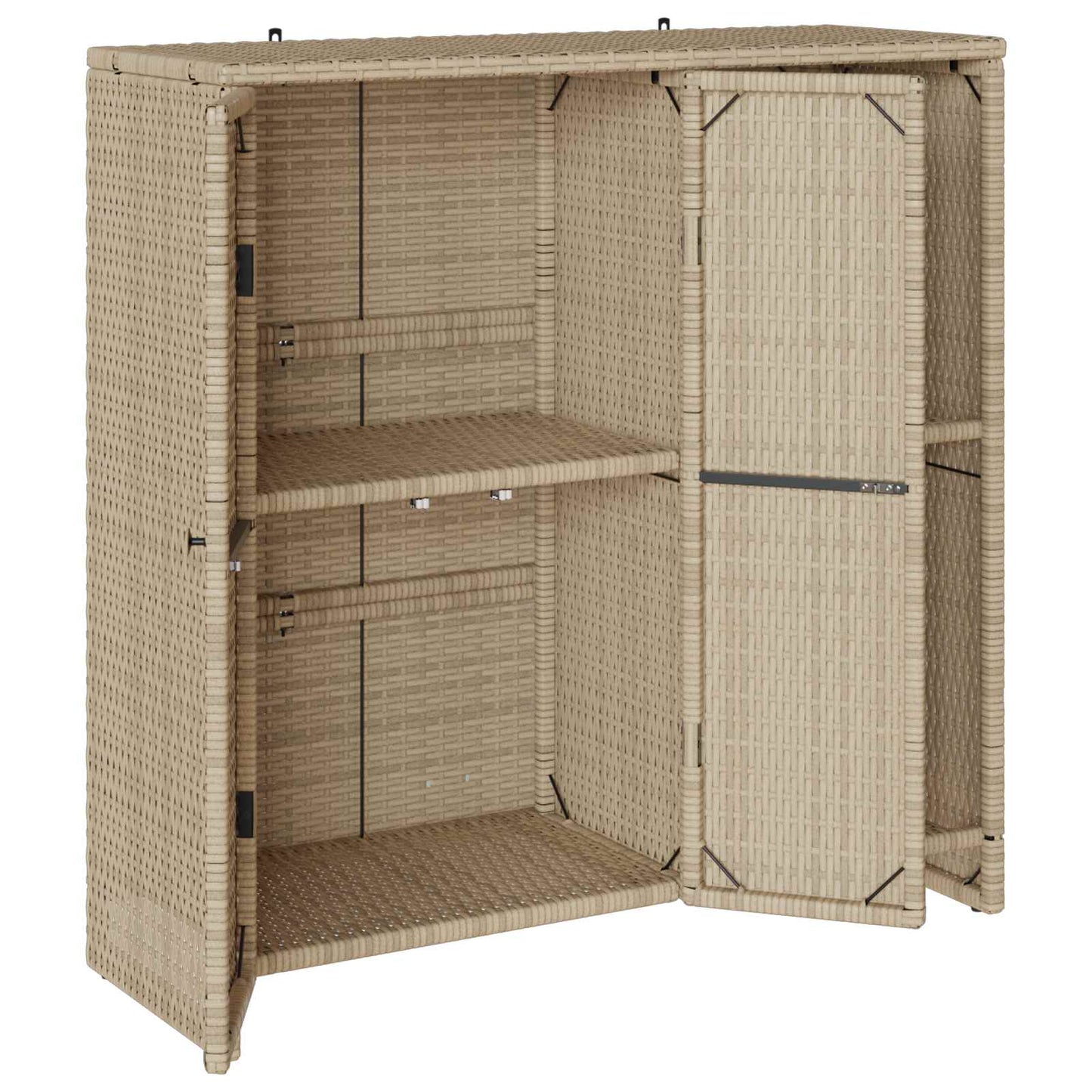 Oppbevaringsskap med hylle Beige 100 x 36 x 102 cm Rotting