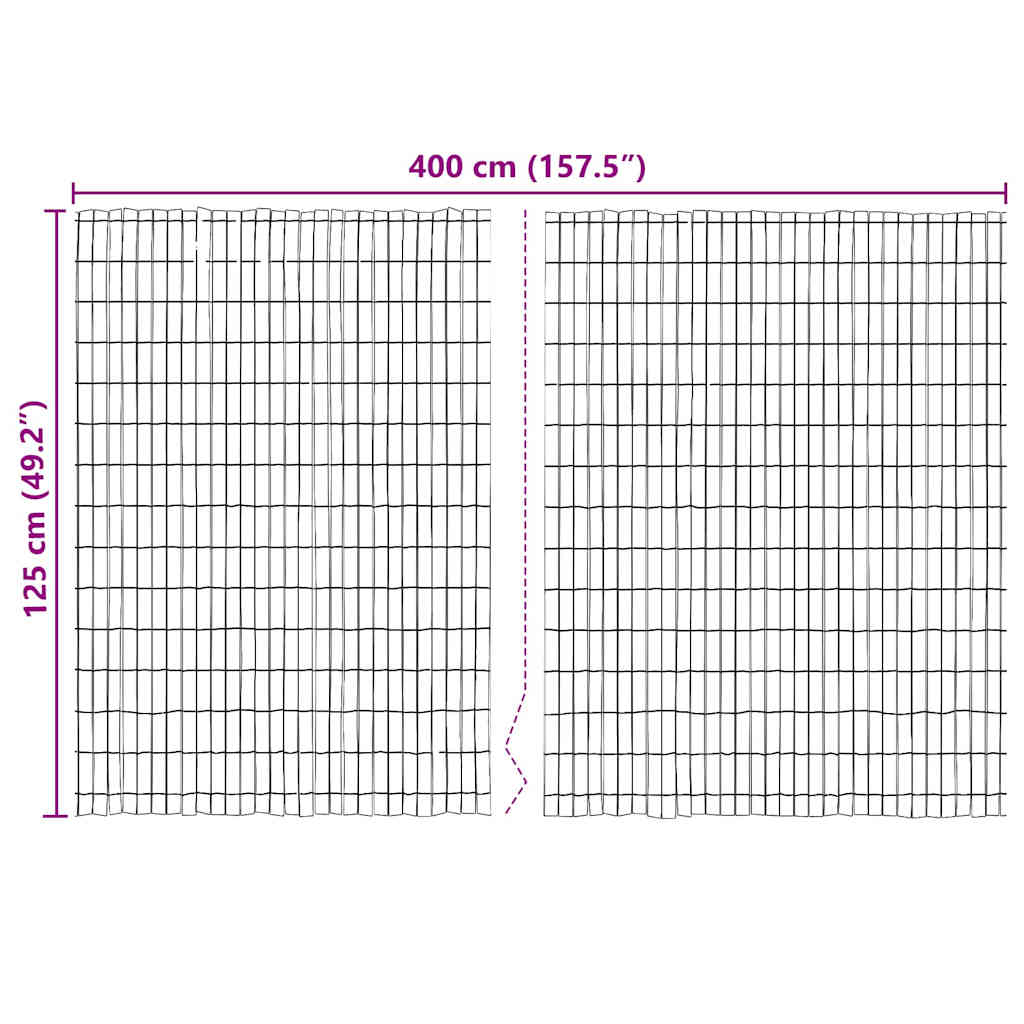 Barkgjerde Brun 400 x 125cm Bark vidaXL