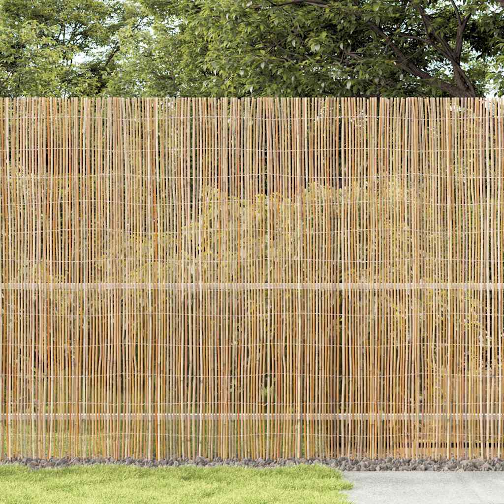 Bambusgjerde Naturlig 400 x 150 cm Bambus vidaXL