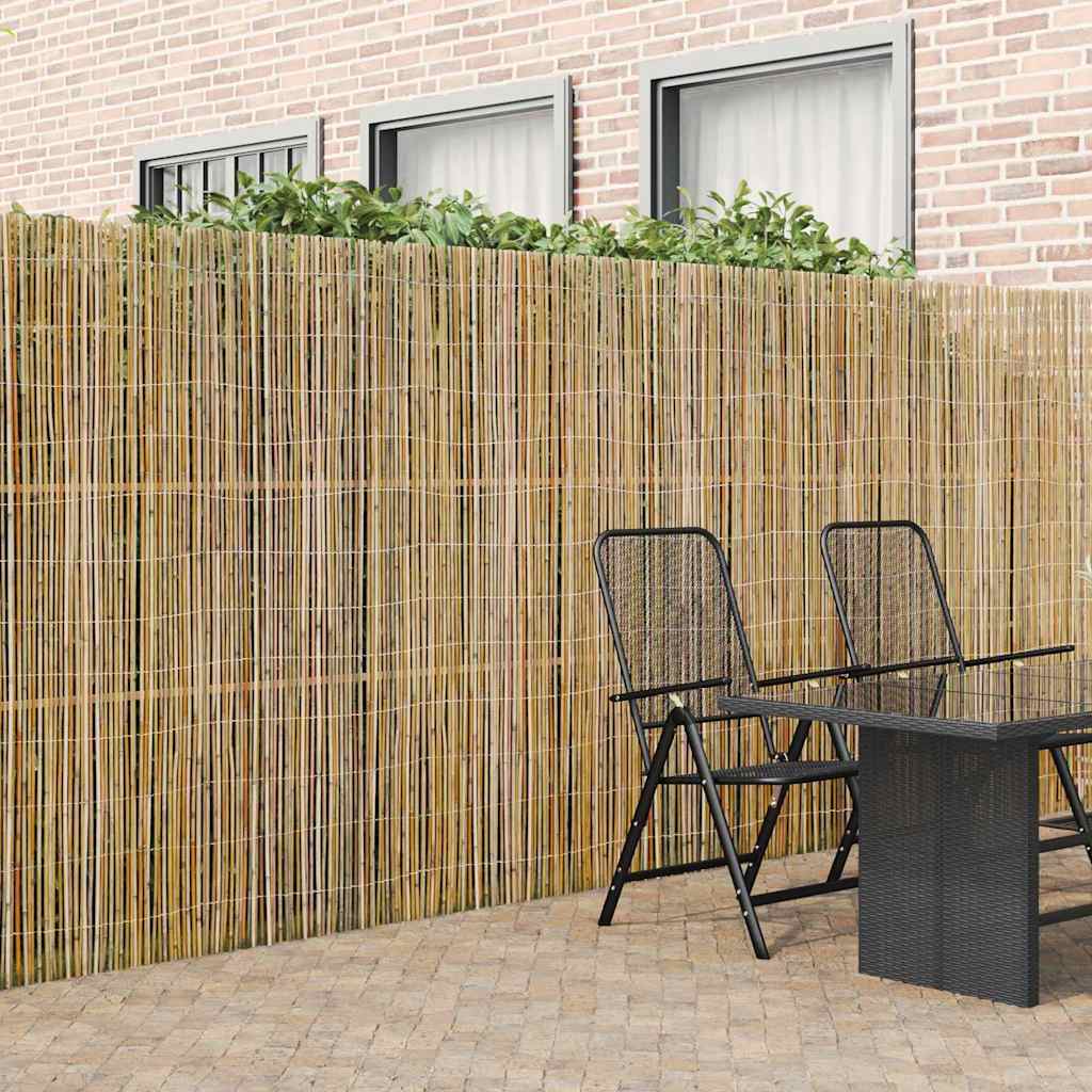 Bambusgjerde Naturlig 400 x 180 cm Bambus vidaXL