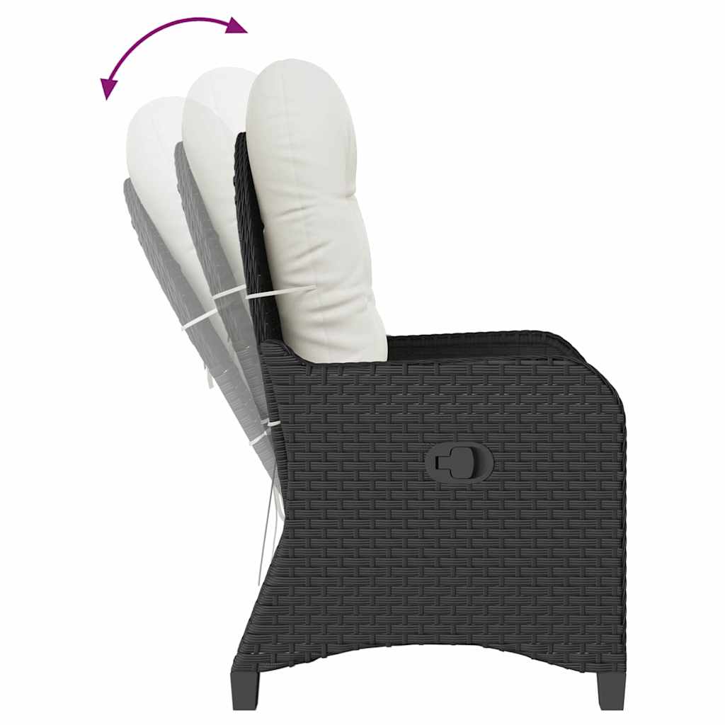 Reclinerstol Svart 56 x 66 x 95cm polyrotting