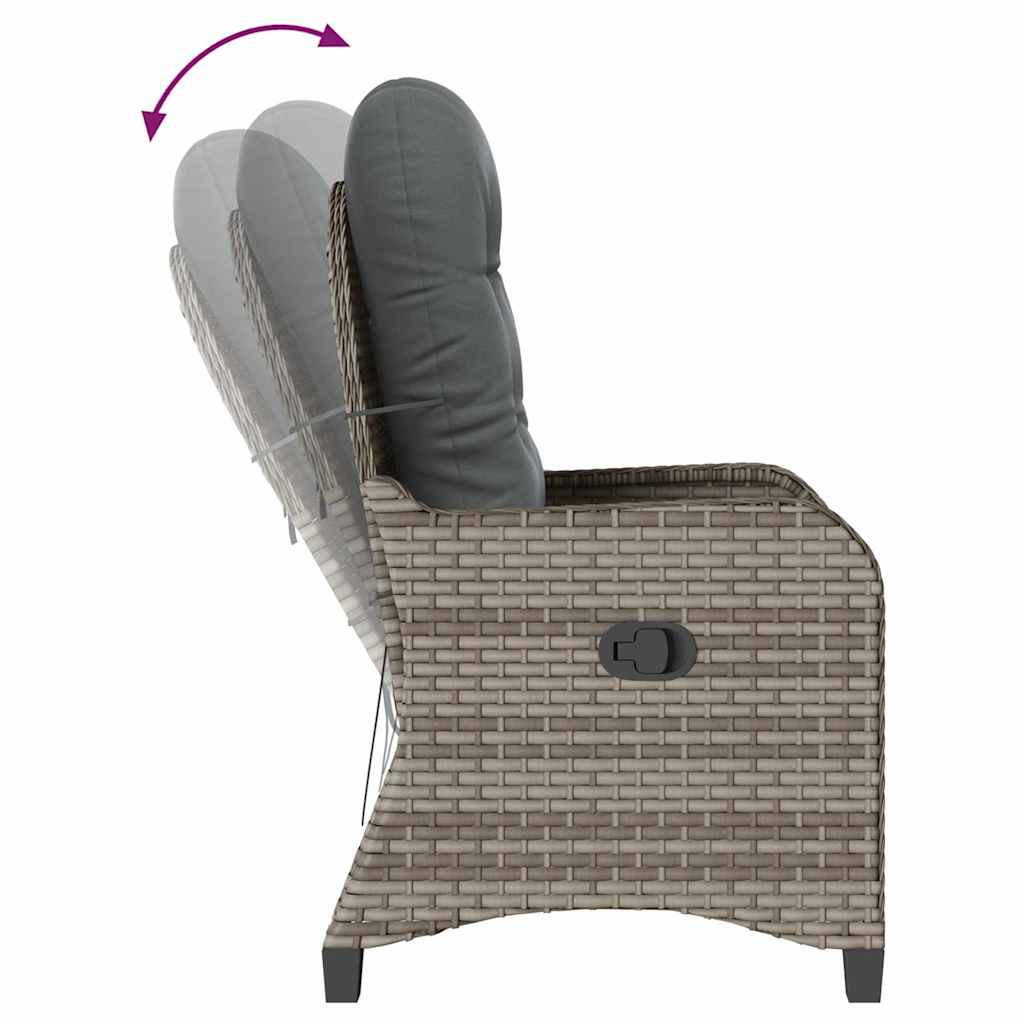 Reclinerstol Grå 56 x 66 x 95cm polyrotting