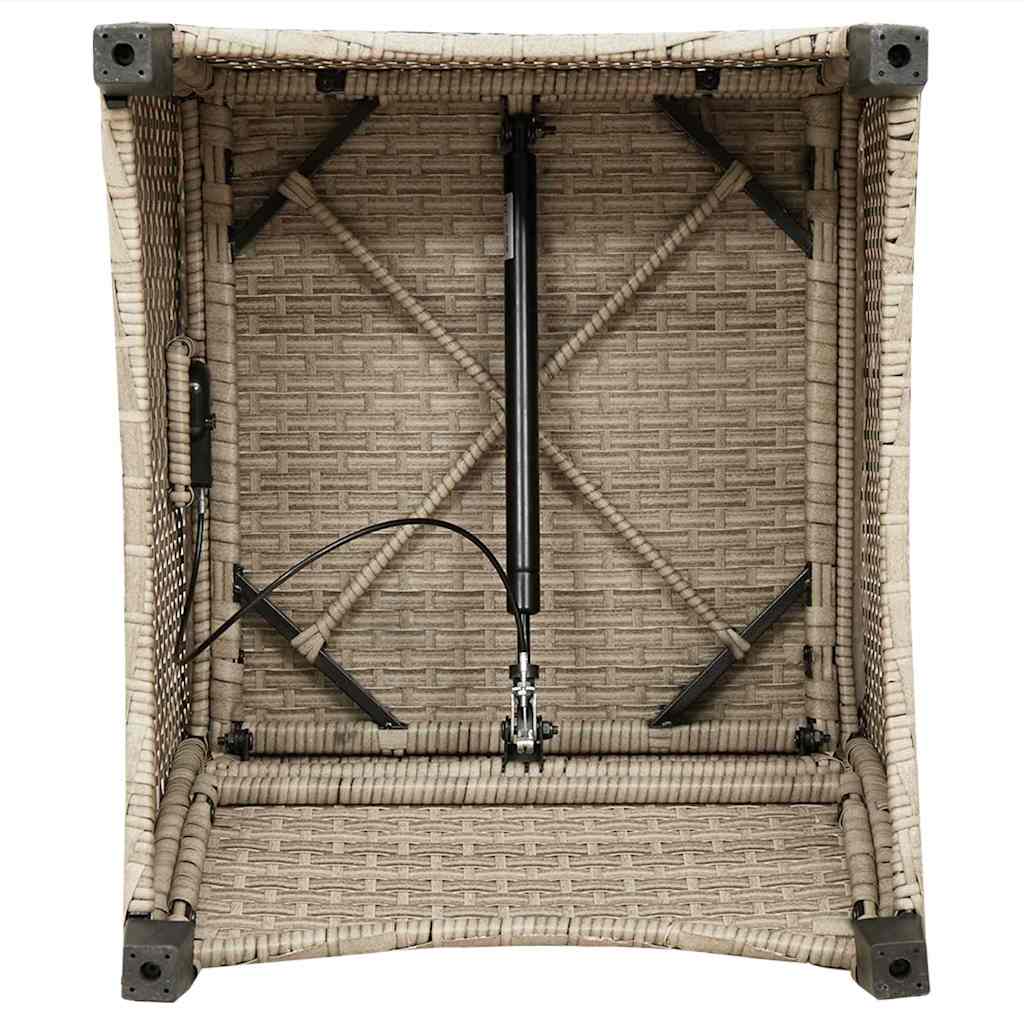 Reclinerstol Beige 56 x 66 x 95cm polyrotting