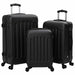 Koffert med lås 3 pcs Svart 50 x 31 x 78 cm ABS-plast
