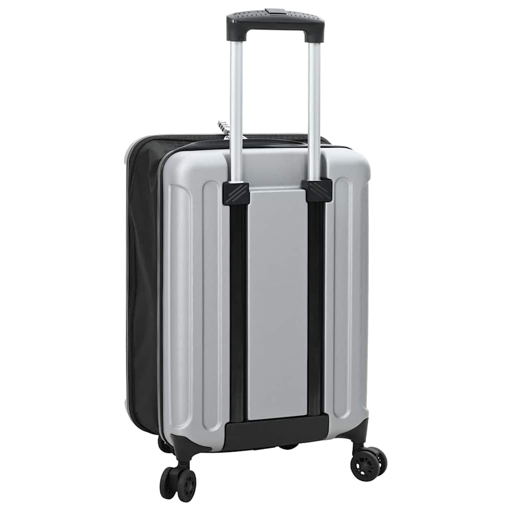 Koffert med lås sølv 34 x 23 x 55.5 cm ABS-plast