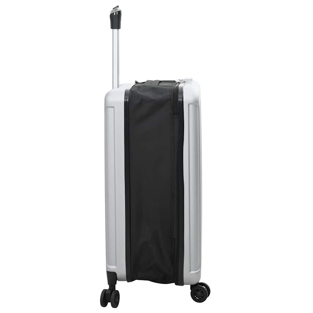 Koffert med lås sølv 43 x 27 x 66 cm ABS-plast