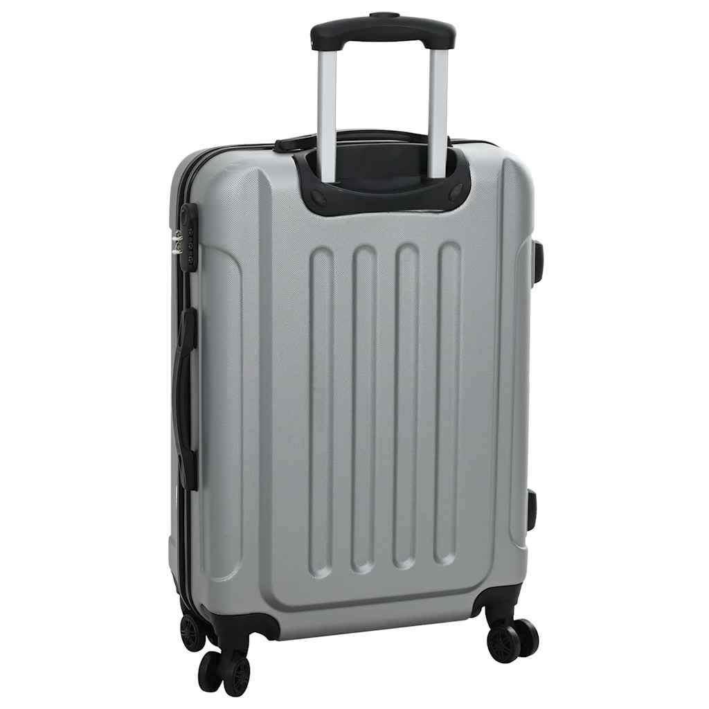 Koffert med lås 3 pcs sølv 50 x 31 x 78 cm ABS-plast