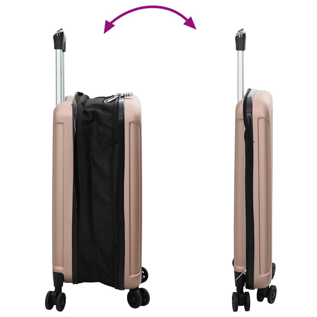 Koffert med lås rosegull 34 x 23 x 55.5 cm ABS-plast