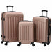 Koffert med lås 3 pcs Rosegull 50 x 31 x 78 cm ABS-plast