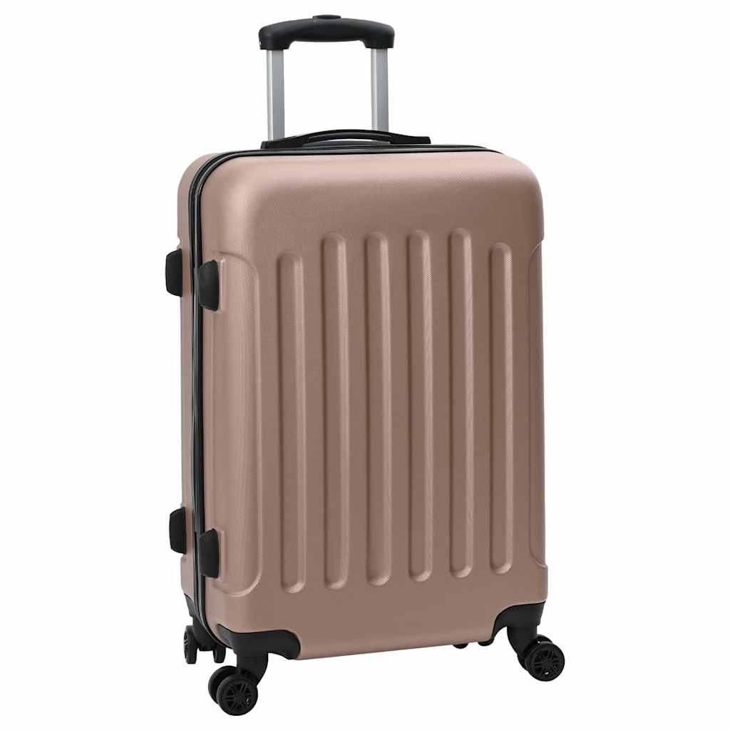 Koffert med lås 3 pcs Rosegull 50 x 31 x 78 cm ABS-plast