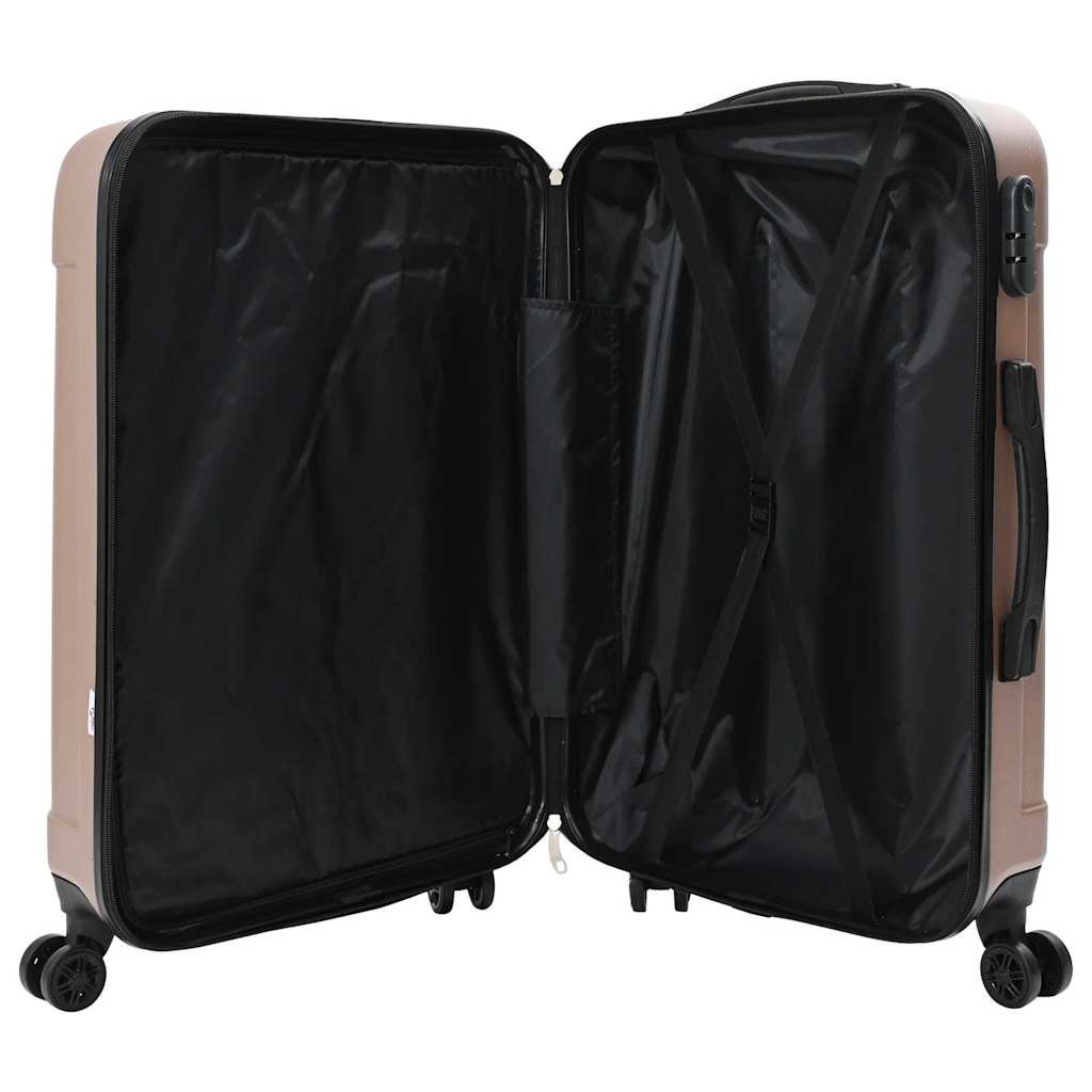 Koffert med lås 3 pcs Rosegull 50 x 31 x 78 cm ABS-plast