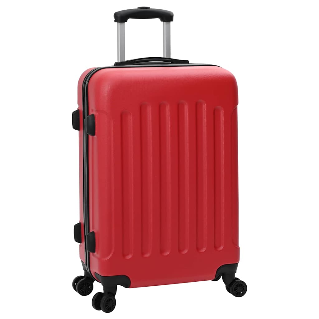 Koffert med lås 3 pcs Rød 50 x 31 x 78 cm ABS-plast
