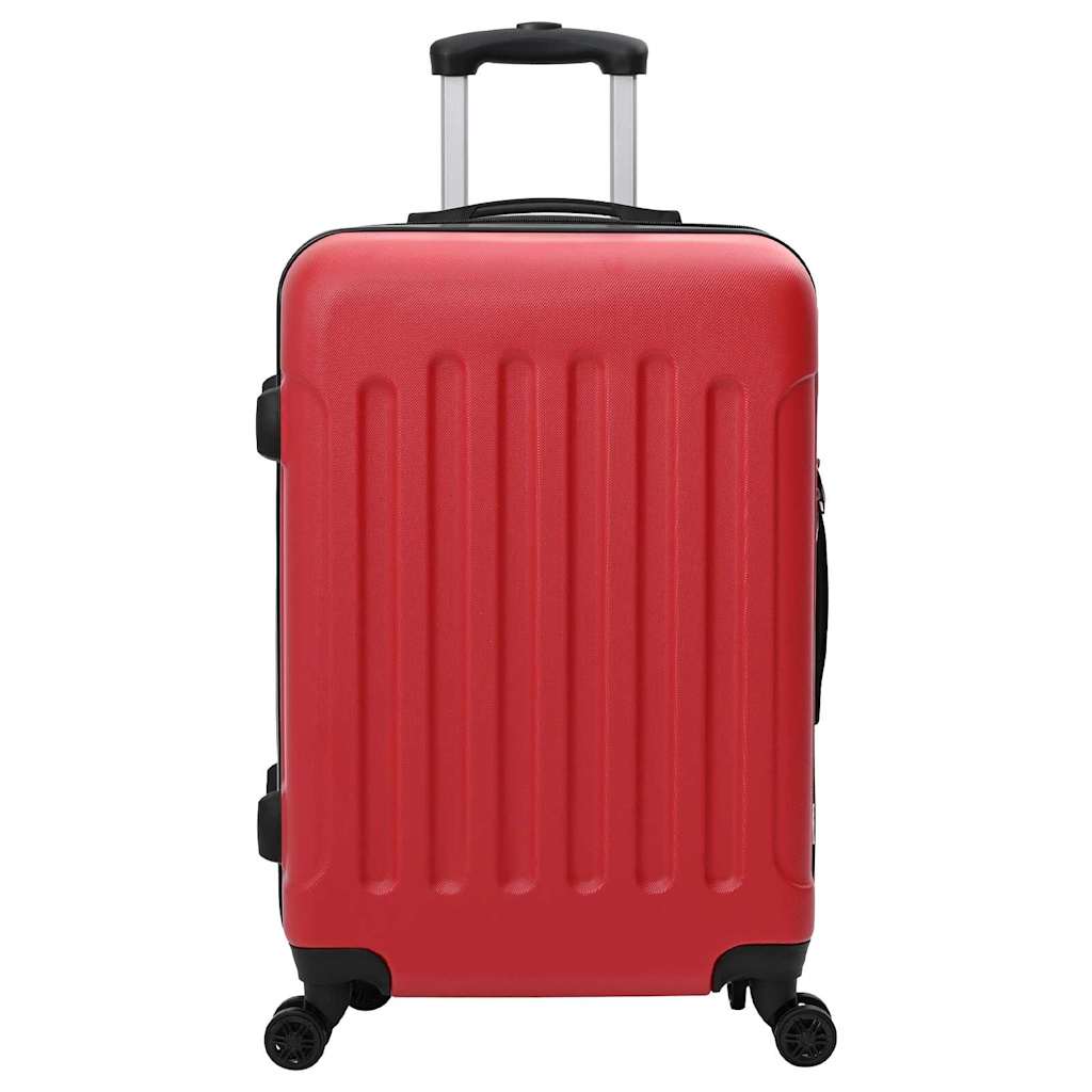 Koffert med lås 3 pcs Rød 50 x 31 x 78 cm ABS-plast