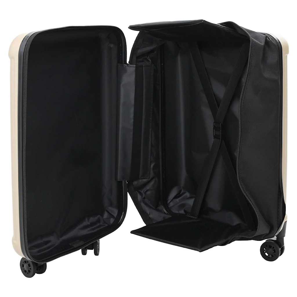 Koffert med lås champagne 43 x 27 x 66 cm ABS-plast
