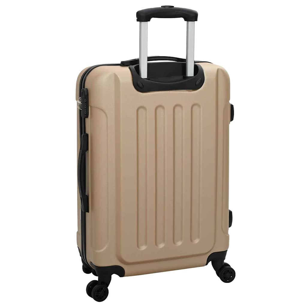 Koffert med lås 3 pcs champagne 50 x 31 x 78 cm ABS-plast