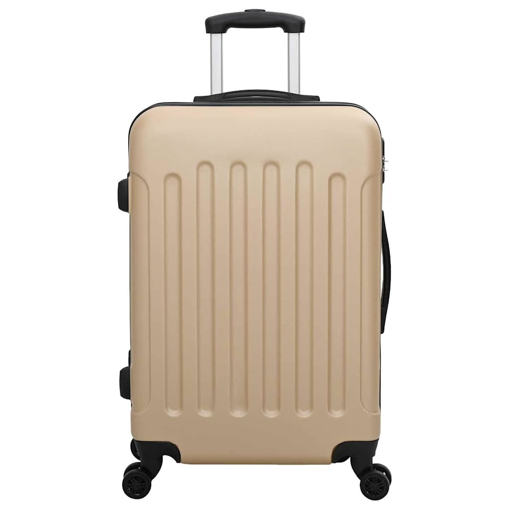 Koffert med lås 3 pcs champagne 50 x 31 x 78 cm ABS-plast