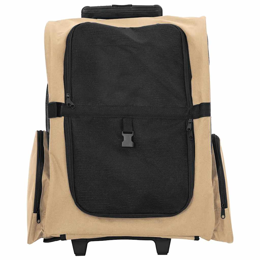 Dyrevogn 3-i-1-design sand 48x32x(57-106) cm oxfordstoff